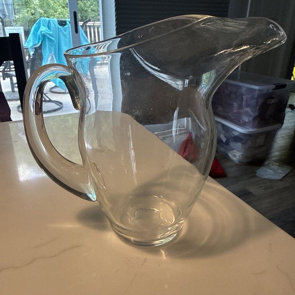 Art Glass Hand Blown Pitcher Creamer 32oz
